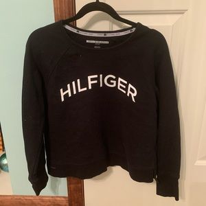 tommy hilfiger crop sweater sport black